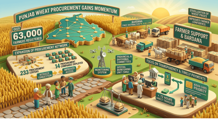 Punjab Wheat Procurement Gains Momentum Over 63,000 Farmers Registered